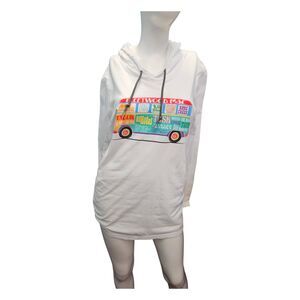 Fleetwood Mac Concert Hooded Long Sleeve T Shirt Womens Size Medium